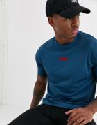 Hugo Durned Small Logo T-shirt In Blue - Blue