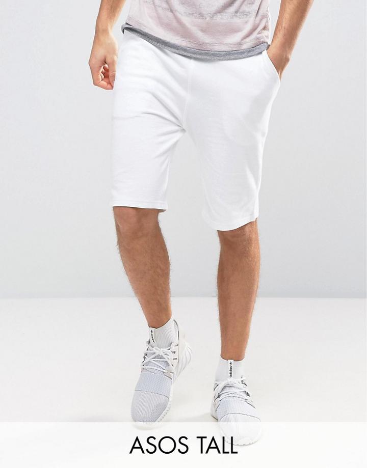 Asos Tall Skinny Short In White - White