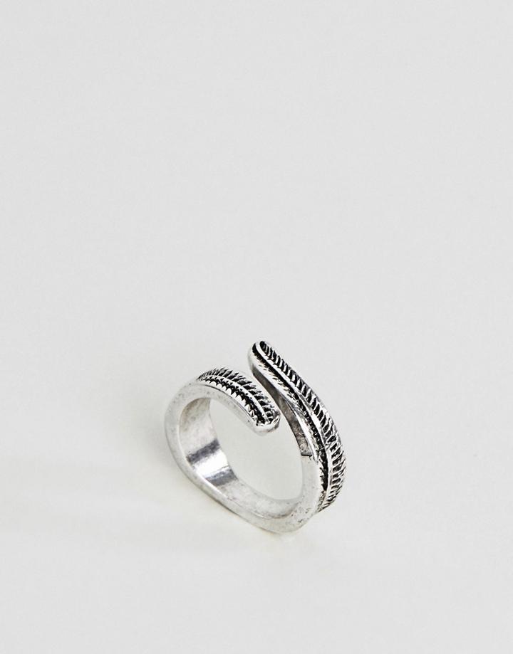 Asos Feather Ring - Silver