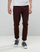 Religion Skinny Fit Chino With Stretch - Red