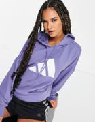 Adidas Hoodie With Large Logo In Purple