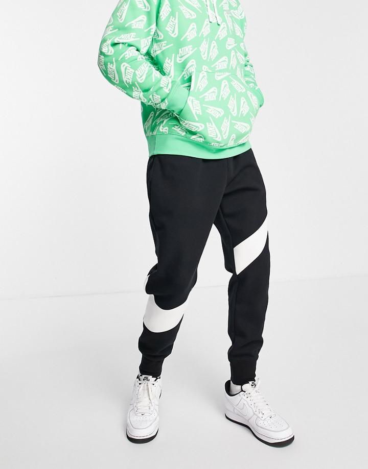 Nike Swoosh Pack Cuffed Sweatpants In Black