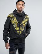 Versace Lightweight Jacket With Chevron Print - Black