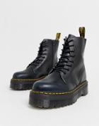 Dr Martens Jadon 8-eye Platform Boots In Blue Vintage - Blue
