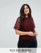 Elvi Lace Top - Red