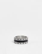 The Status Syndicate Band Ring With Texture In Silver
