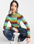 Urban Revivo High Neck Knitted Sweater In Multi