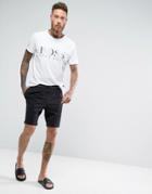 Boss By Hugo Boss Regular Fit Lounge Shorts With Contrast Waistband - Black