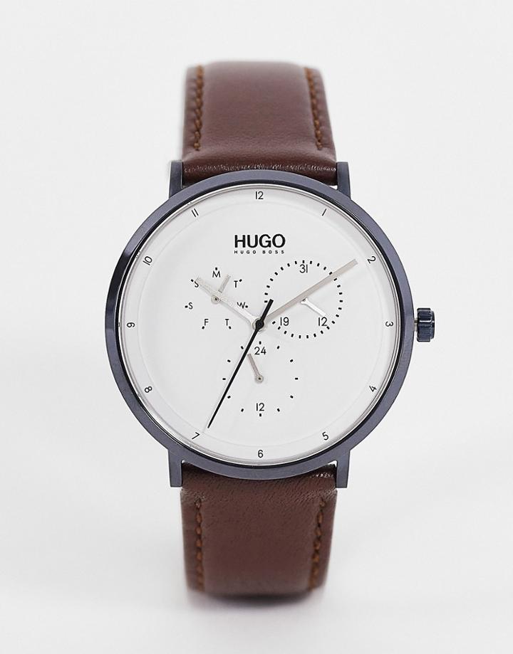 Hugo Leather Watch In Tan 1530008-brown
