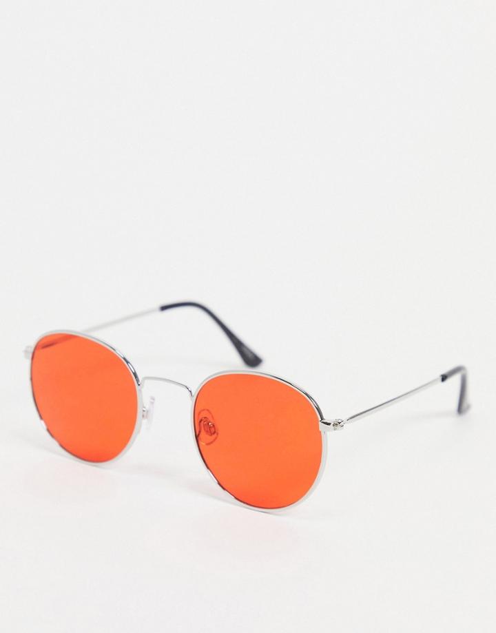 Madein. Round Lens Sunglasses-red