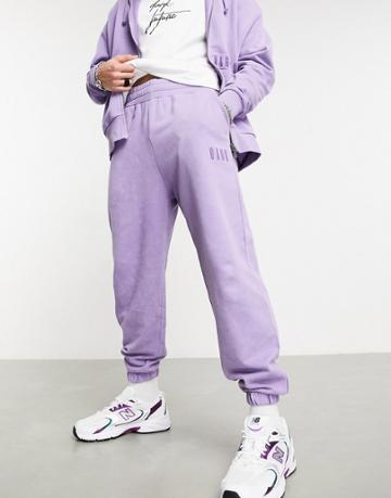 Asos Dark Future Co-ord Oversized Sweatpants In Purple Wash
