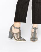Asos Ozone Caged Pointed Heels - Gray