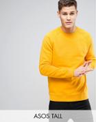 Asos Tall Sweatshirt In Yellow - Yellow