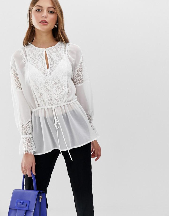 French Connection Tie Sleeve Blouse