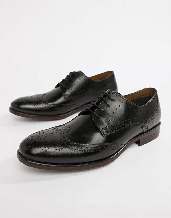 Burton Menswear Derby Shoes In Black - Black