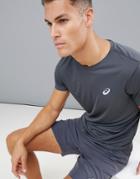 Asics Running T-shirt In Grey - Gray