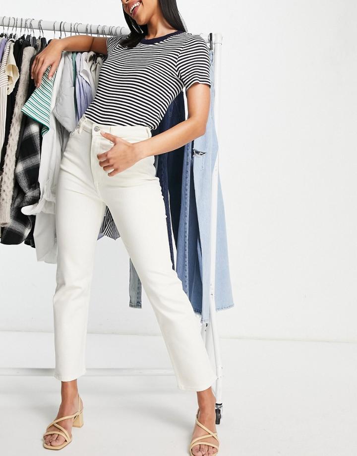 & Other Stories Favorite Organic Cotton High Rise Slim Leg Jeans In Ecru-neutral