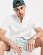 Tommy Hilfiger Zack Solid Seersucker Short Sleeve Shirt-white