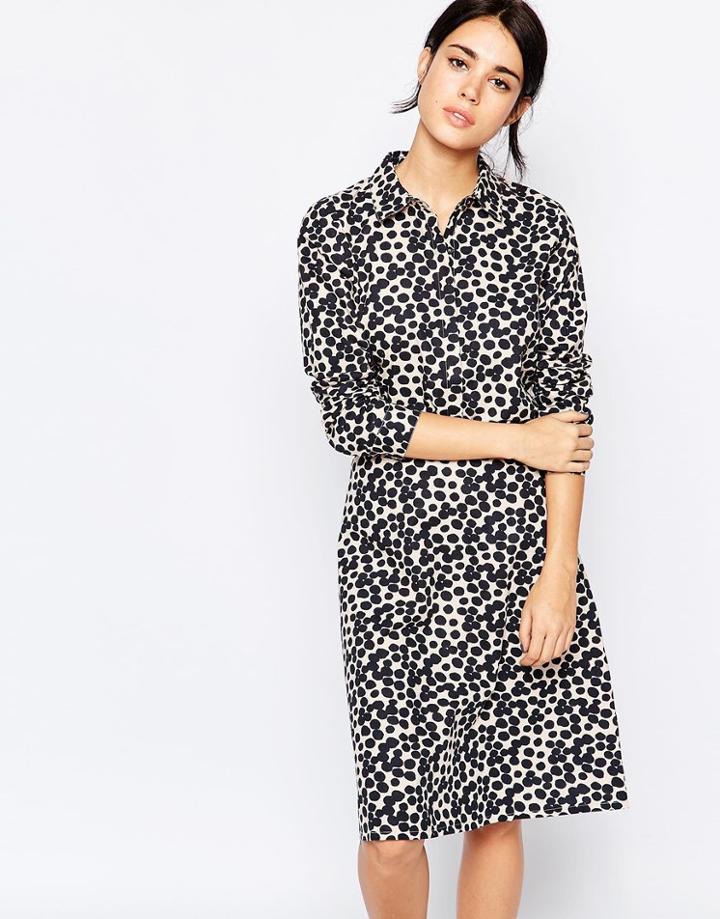 Ichi Spot Print Shirt - Rose Dust