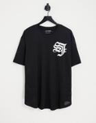 Sixth June Oversized T-shirt In Black Mesh With Gothic Logo Print - Part Of A Set