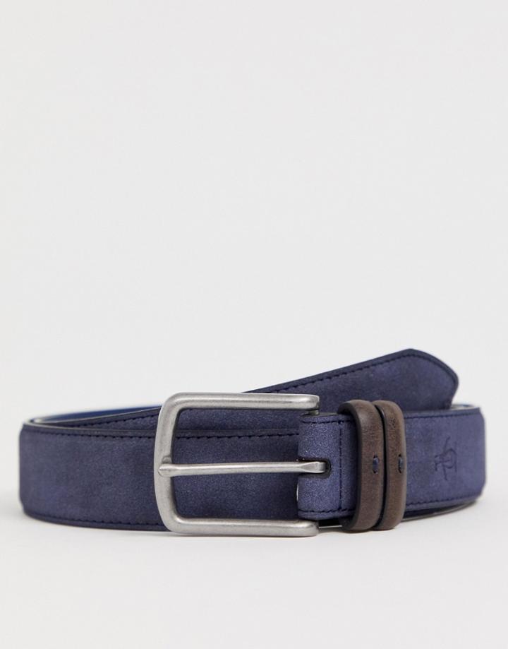 Original Penguin Smart Belt In Navy - Navy