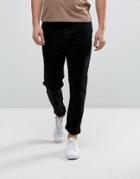 Casual Friday Tapered Cropped Jeans In Black - Black