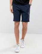 Asos Tailored Skinny Shorts In Navy Seersucker Stripe - Navy