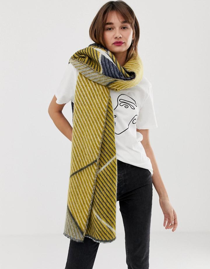 Pieces Abstract Scarf - Blue