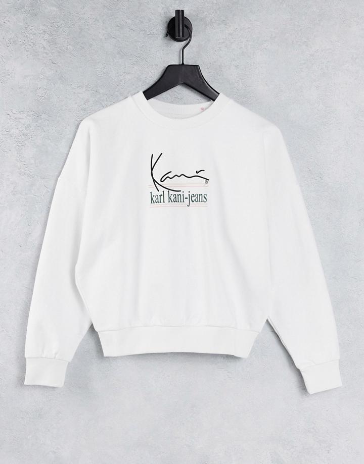 Karl Kani Relaxed Sweatshirt With Retro Logo-white