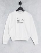 Karl Kani Relaxed Sweatshirt With Retro Logo-white