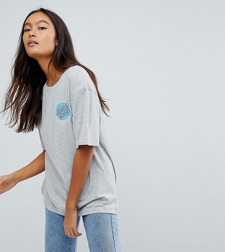 Santa Cruz T-shirt With Back Print - Gray