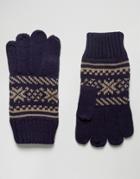 7x Fairisle Gloves - Navy