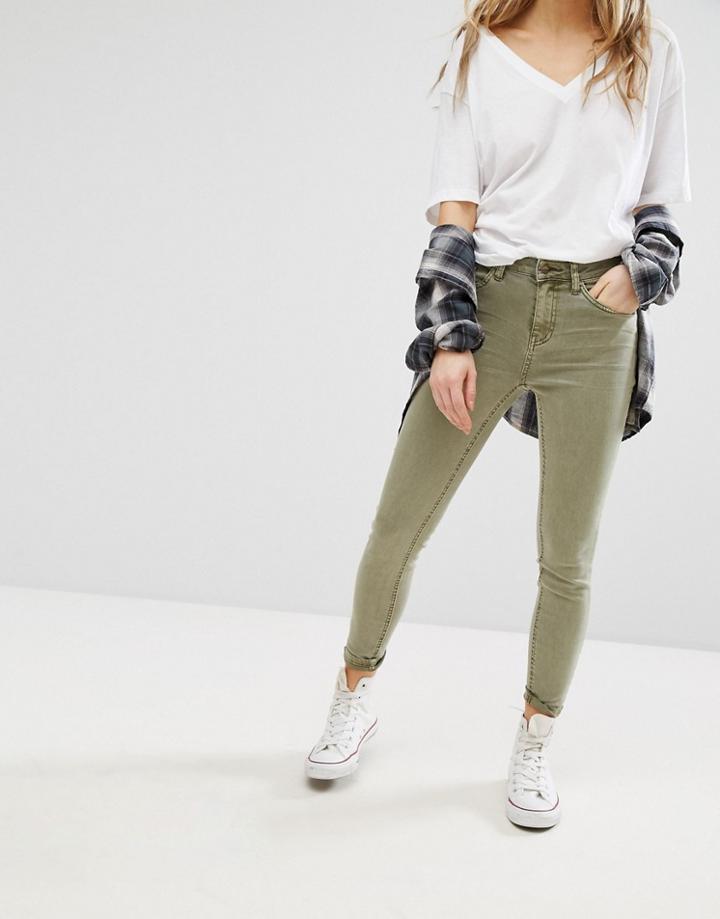New Look Khaki Skinny Jeans - Green