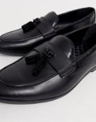 River Island Loafer With Tassles In Black - Black