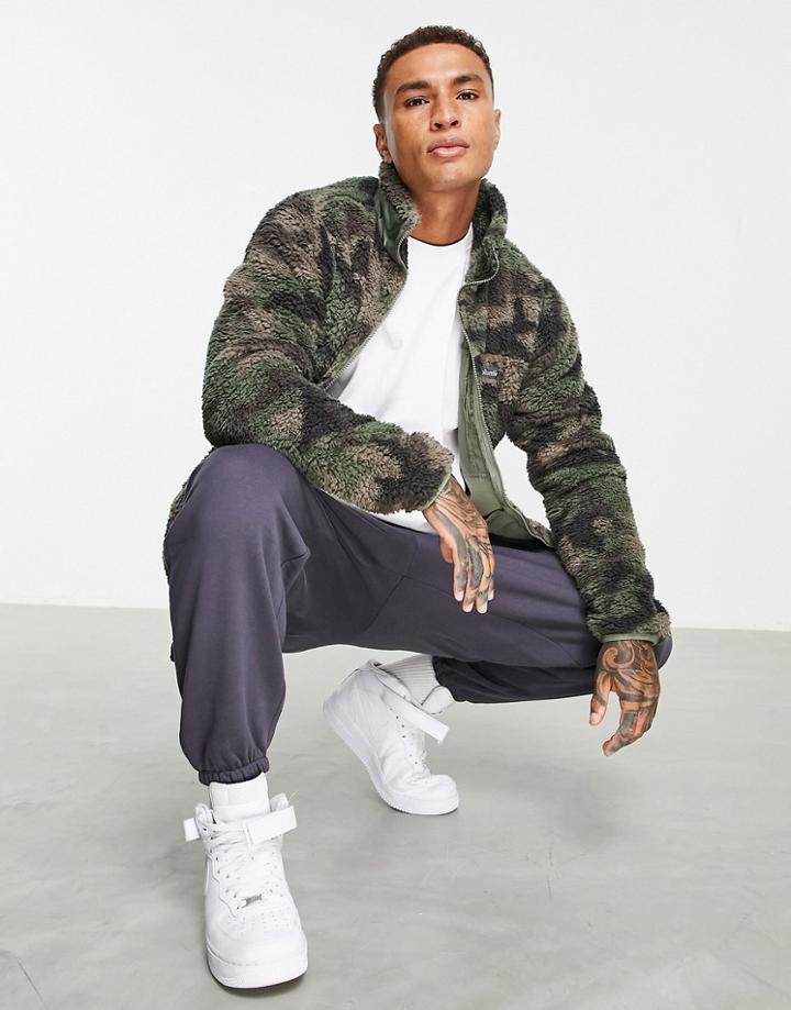 Columbia Winter Pass Print Camo Full Zip Fleece In Green