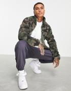 Columbia Winter Pass Print Camo Full Zip Fleece In Green