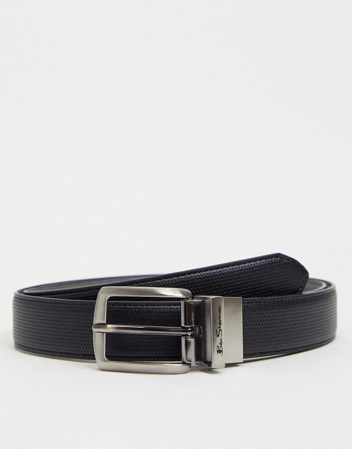 Ben Sherman Reversible Black Charcoal Belt