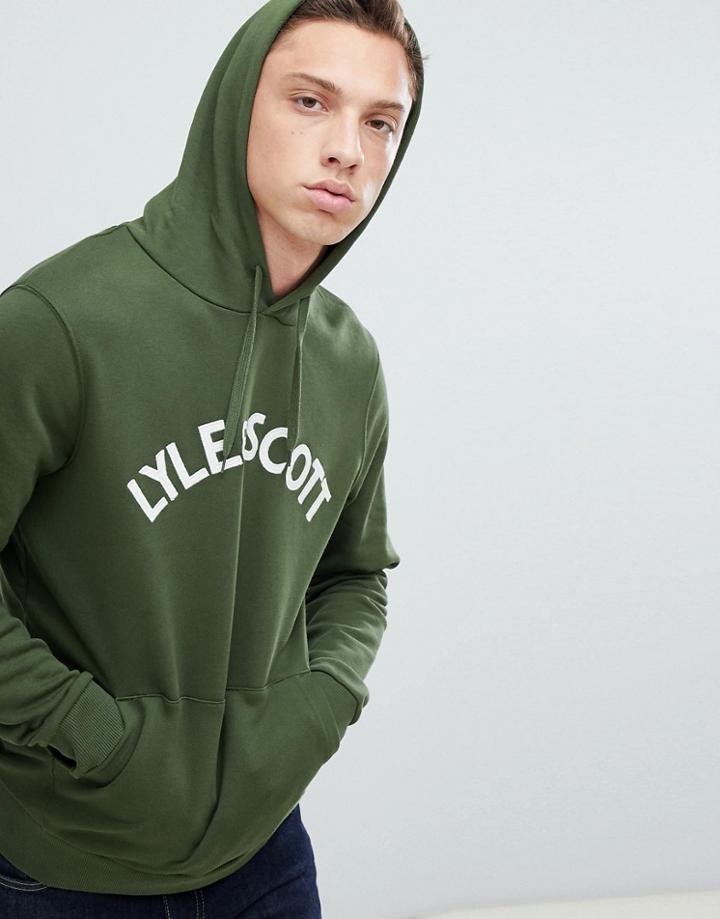 Lyle & Scott Applique Logo Hoodie In Green