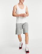 Asos Design Knit Oversized Coordinating Basketball Shorts In Light Gray-grey