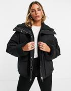 & Other Stories Shearling Jacket In Black
