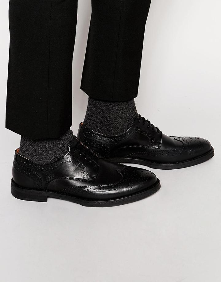 Selected Homme Marc Brogue Shoes - Black