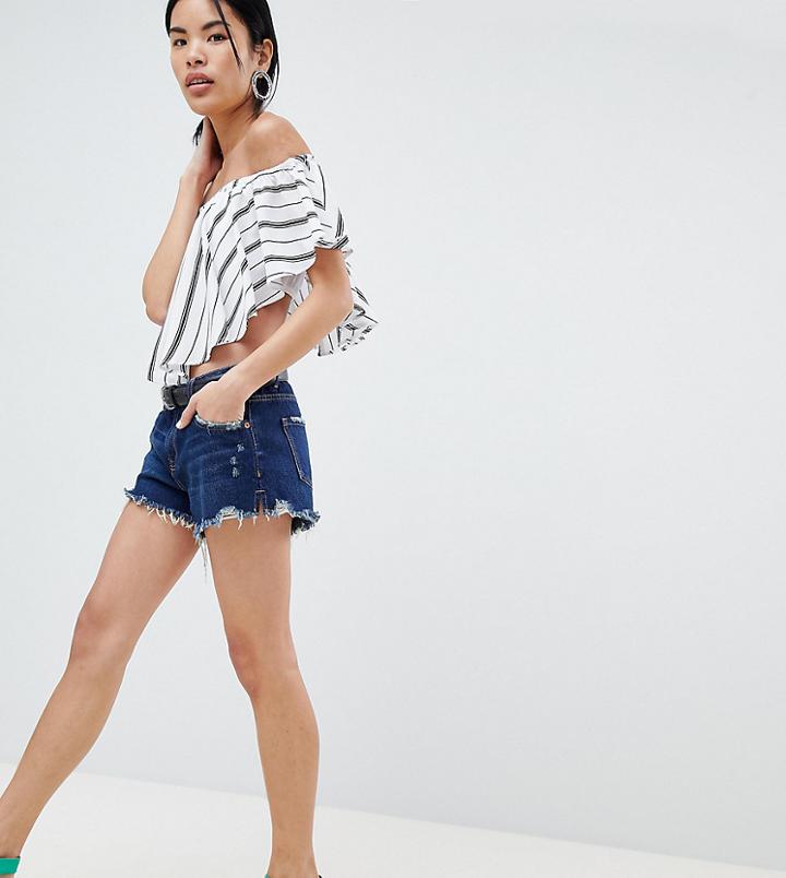 New Look Rinse Denim Shorts - Blue