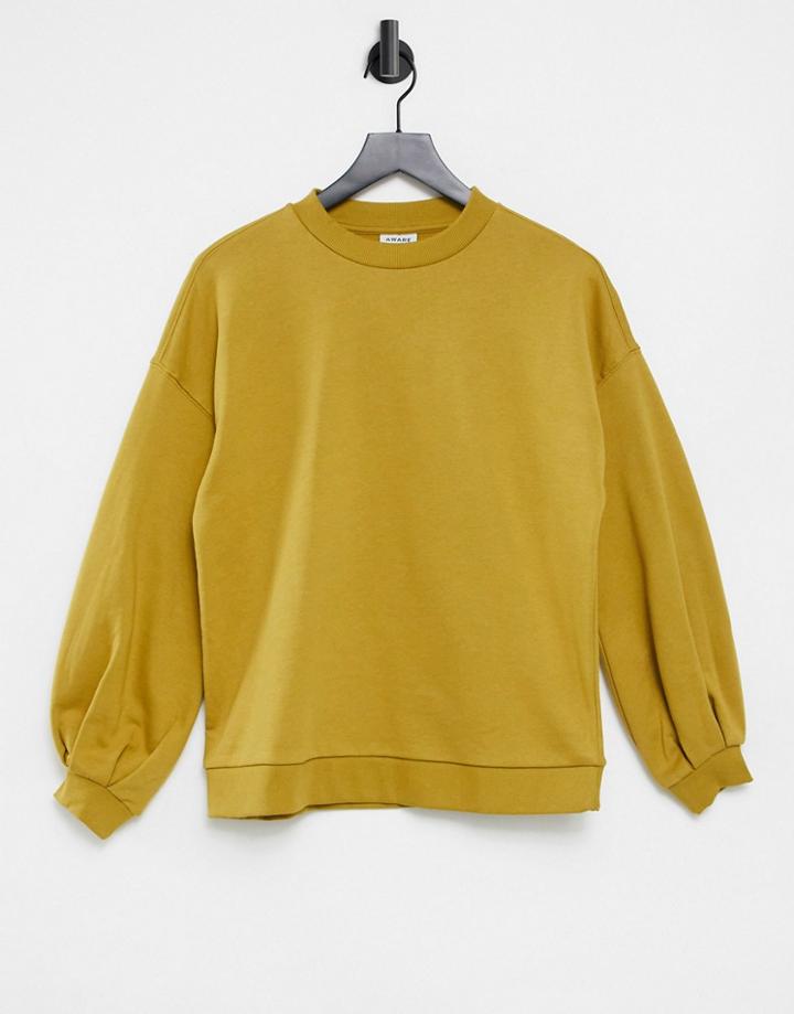 Vero Moda Aware Sweatshirt In Mustard-yellow