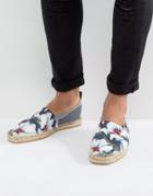 Hudson Kradan Floral Printed Espadrilles - Gray