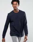 Kiomi Sweater In Checked Texture - Navy