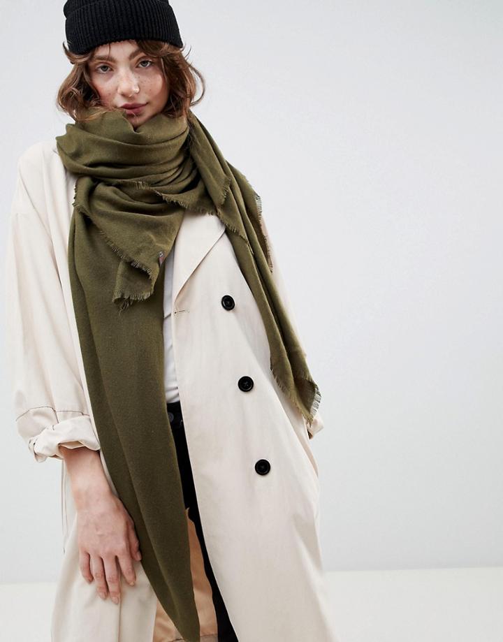 Asos Design Super Soft Square Lightweight Viscose Scarf - Green