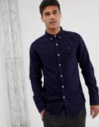 Farah Brewer Indigo Slim Fit Shirt In Mid Wash - Blue