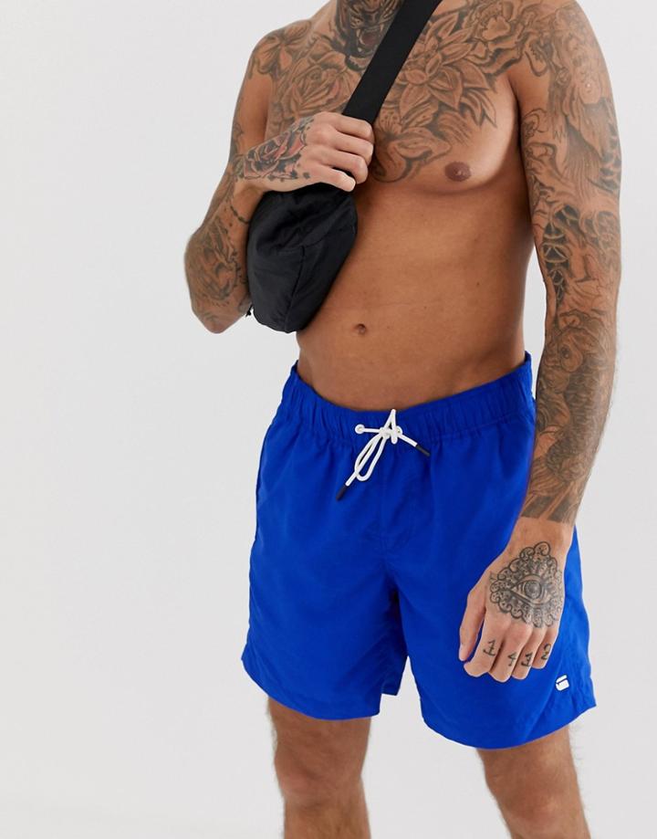 G-star Dirik Logo Swim Short In Blue - Blue