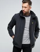 Lyle & Scott Hooded Zip Through Jacket In Black - Black