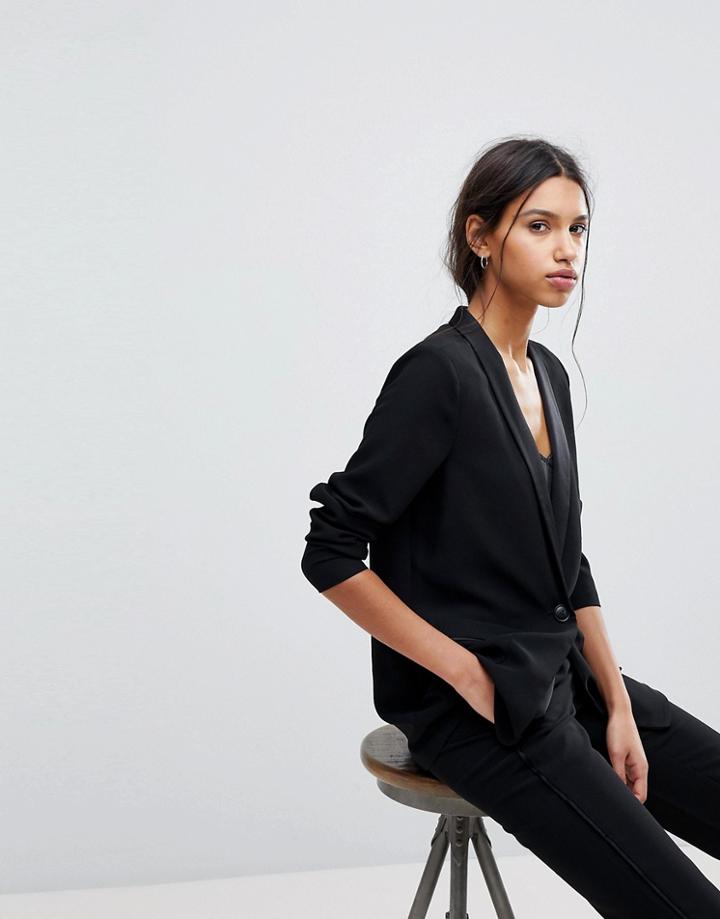 Selected Femme Stretch Tailored Jacket - Black